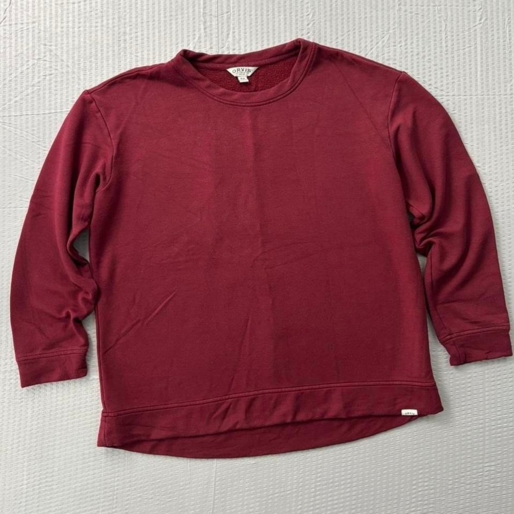 Women's Orvis burgundy long sleeve shirt Size M 0066